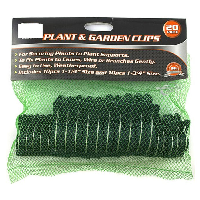 20PC Plant Support Clips Spring Loaded Garden Flower Large Small Plant Twine Tie