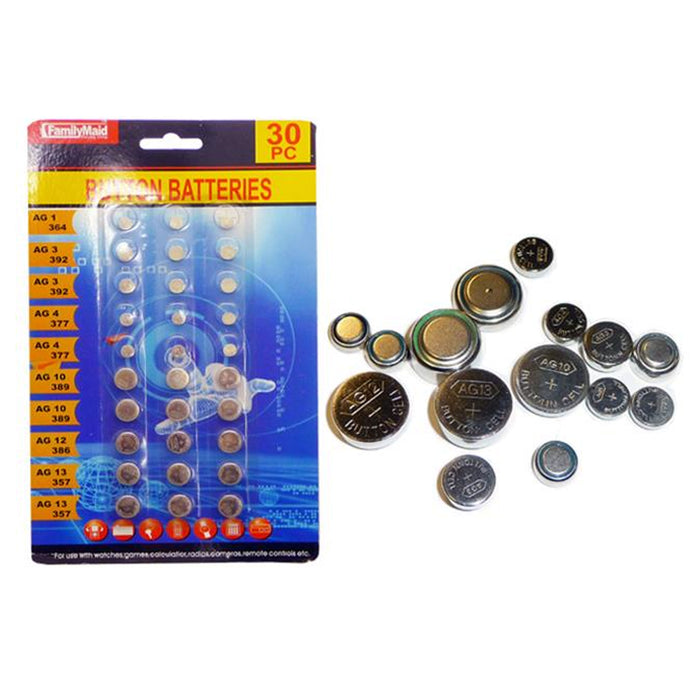30X Super Alkaline Button Cell Batteries LR621 LR41 LR626 LR754 LR1130 LR43 LR44