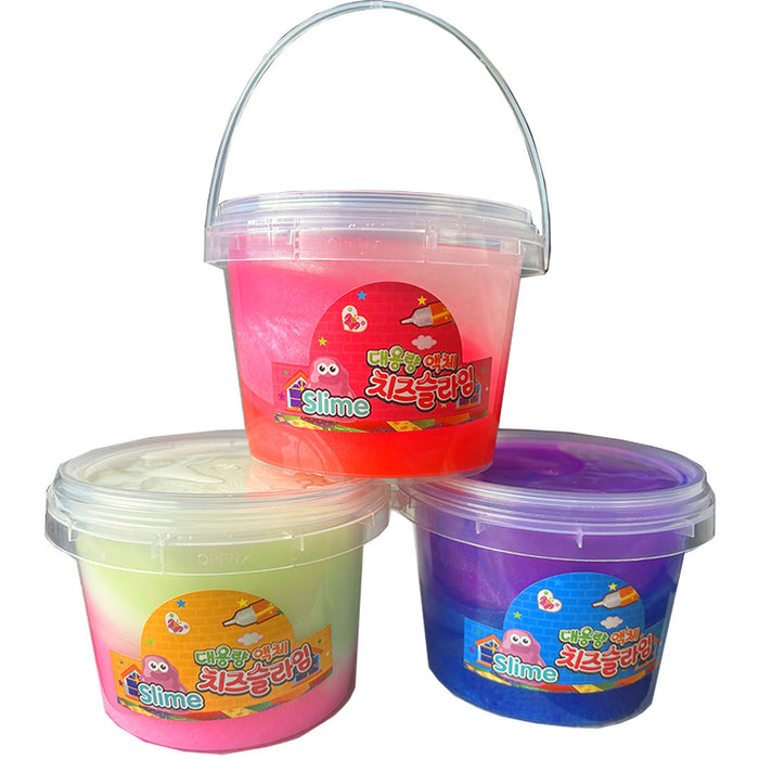 2 Pk Large Glitter Crystal Slime Buckets Goo Putty Squishy Party Favor 17.6oz