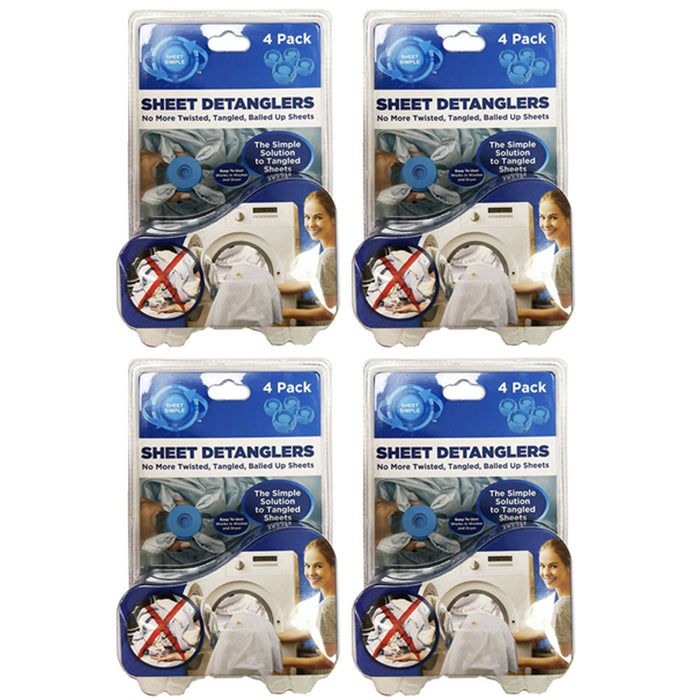16pc Sheet Detanglers Laundry Washer Dryer Saver Reusable Reduce Tangles No Wads