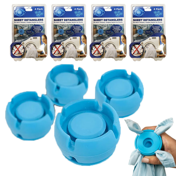 16pc Sheet Detanglers Laundry Washer Dryer Saver Reusable Reduce Tangles No Wads