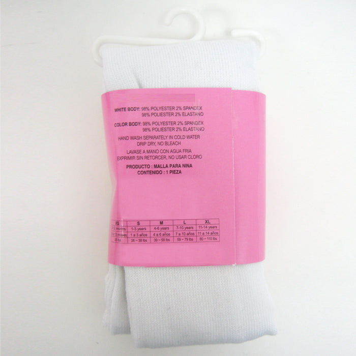 3 Pk Girls Ultra-Soft Footed Dance Stockings Ballet Tights Uniform White M 4-6