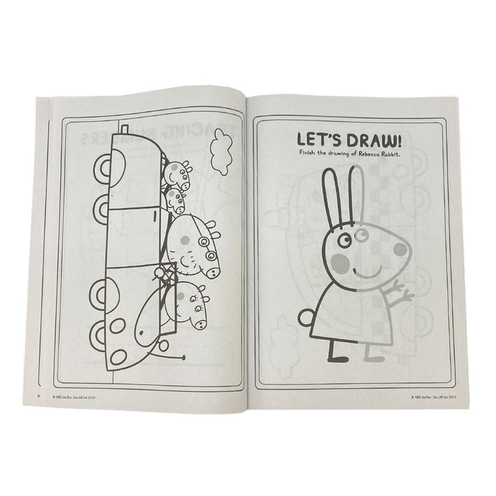 Peppa Pig Coloring Activity Book Set Premium Crayons Pad Drawing Combo For Kids
