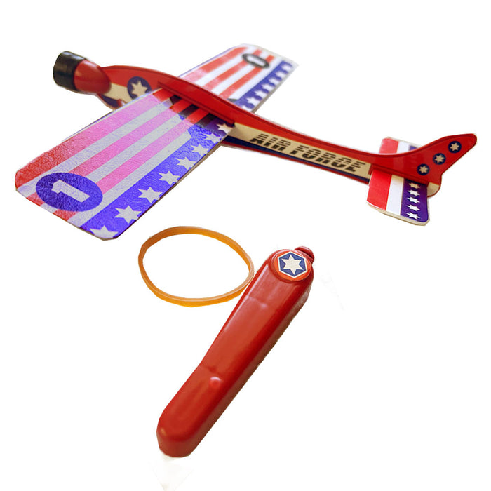 6 Pc Slingshot Rubberband Catapult Plane Launcher Jet Fighter Sling Shot Fun Toy