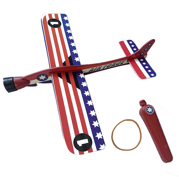 4 Pc Catapult Launcher Jet Fighter Sling Shot Slingshot Copter Fun Flying Toy