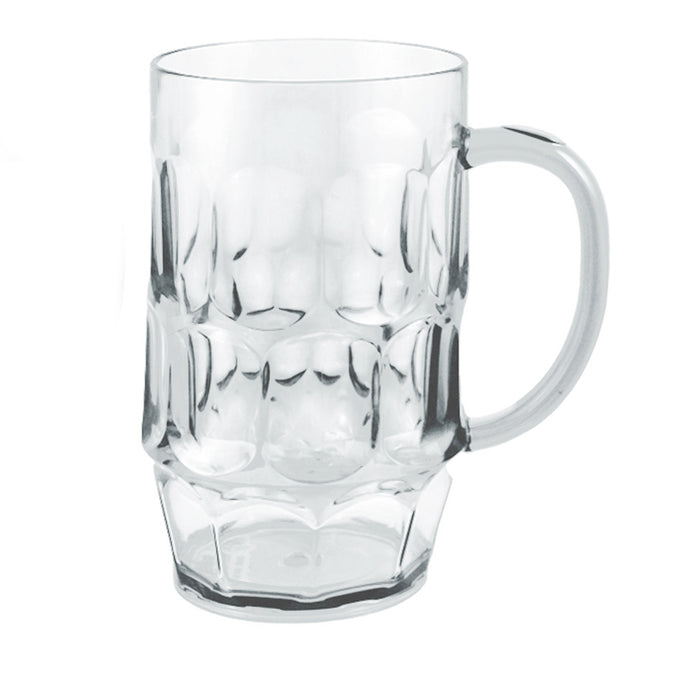4 Set Plastic Drinking Beer Mugs 26 oz Party Bar Clear Glass Cups w/ Handle Gift