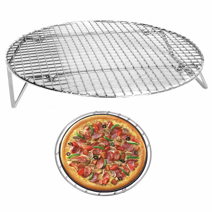 1 Stainless Steel Steamer Rack Steam Oven Tray Round Cooling Wire Trivet 10.5"
