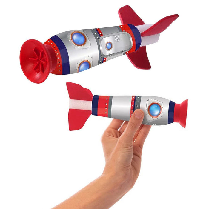 2 Pc Suction Rocket Launcher Foam Catapult Blast Off Fun Flying Toy Party Favors