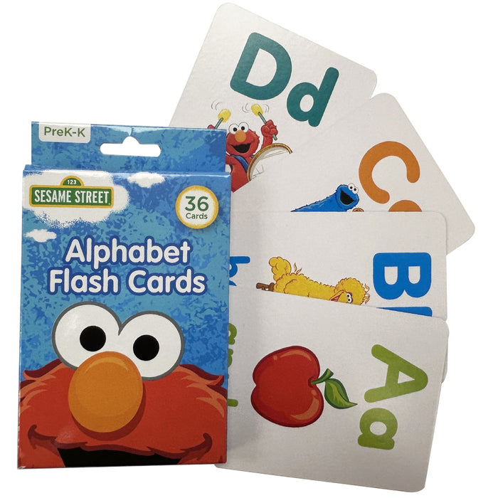 4 Sesame Street Flash Cards Beginning Words Numbers Colors Shapes Alphabet ABC !
