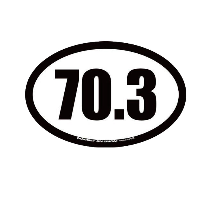 70.3 Triathlon Race Oval Car Truck Magnet Bumper Run Bike Swim Jog Sport