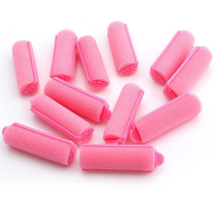 12 Small Soft Foam Cushion Hair Rollers Curlers Salon Styling Waves Curls 2.16"