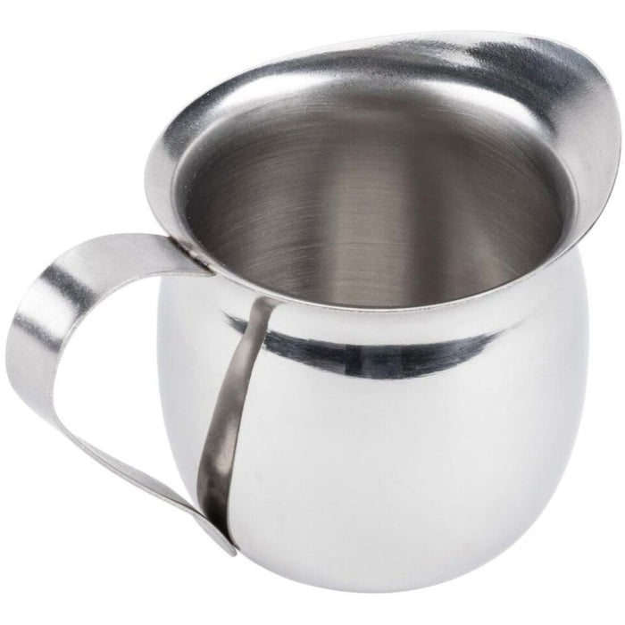2 Creamer Pitchers Stainless Steel Bell Server Coffee Espresso Hot Tea Latte 5oz