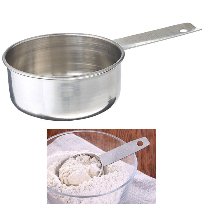 1 Pc Stainless Steel 1/2 Measuring Cup Scoop Measure Metal Kitchen Gadget Baking