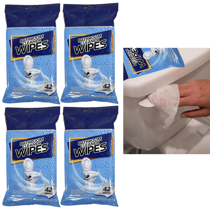 168ct Cleaning Wipes Toilet Seat Clean Bathroom Surfaces Bleach Free 5.9"X7.9"