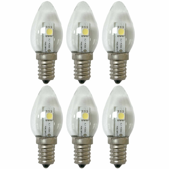 6 Pc Night Light Bulbs LED Replacement Lamp Daylight Lighting 5 Watt 120v E12S
