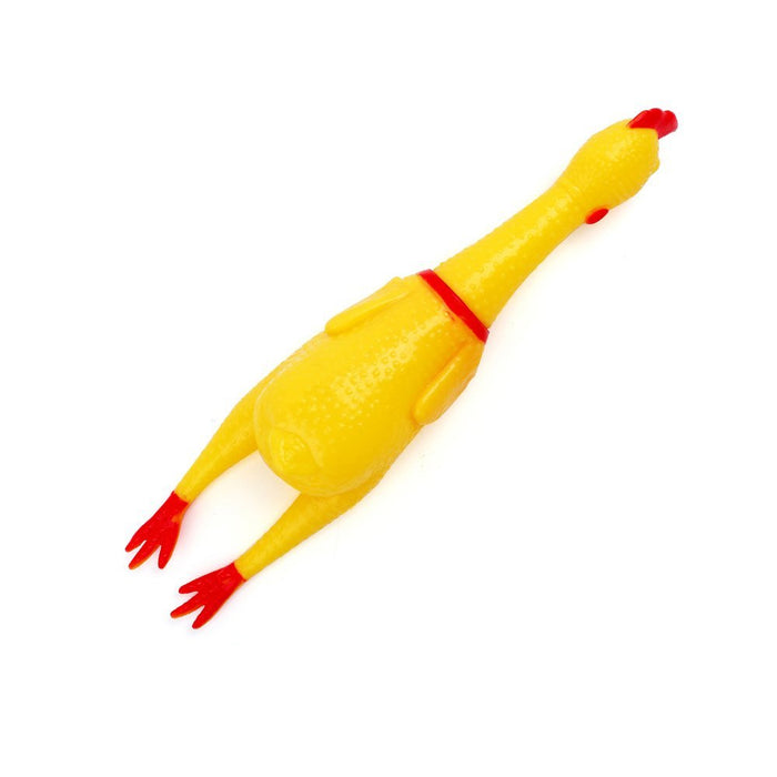 6 Pack Screaming Chicken Dog Toys Rubber Squeak Chew Toy Novelty Prank Durable
