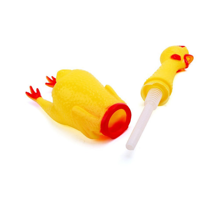 6 Pack Screaming Chicken Dog Toys Rubber Squeak Chew Toy Novelty Prank Durable