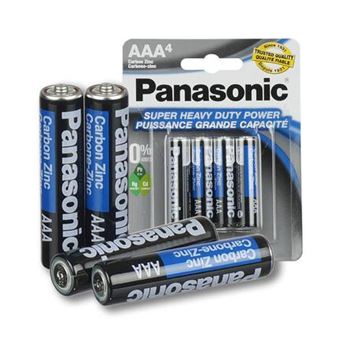 12 X Panasonic AAA Batteries Super Heavy Duty Carbon Zinc Battery 1.5V