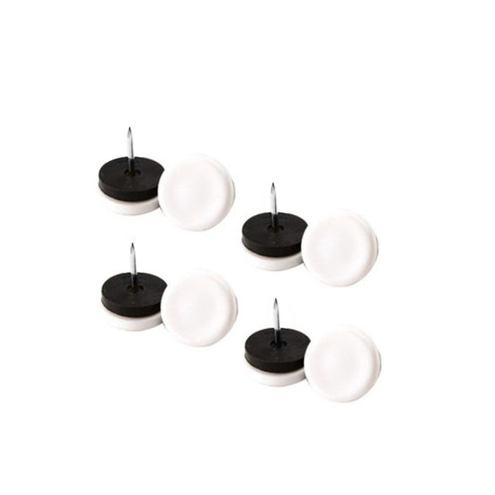 8 Plastic Nail In Chair Glides1 1/8" Base Protects Furniture Tile Carpet Floors