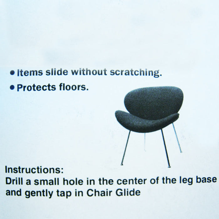 8 Plastic Nail In Chair Glides1 1/8" Base Protects Furniture Tile Carpet Floors