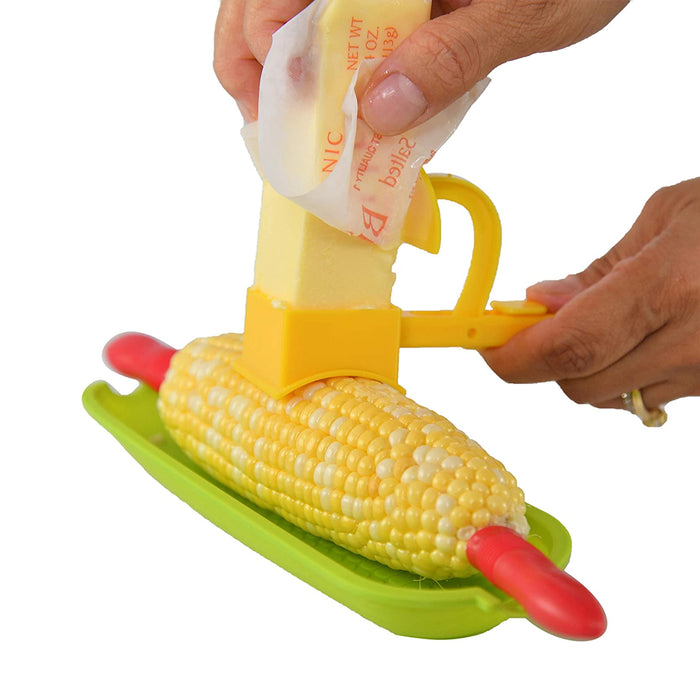 2 Pc Corn Cob Butterer Butter Spreader Curler Toast Spread Kitchen Gadget Tool