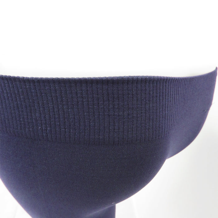 Seamless Solid Navy Shorts Tight Knee Length Spandex Stretch Athletic Yoga Bike