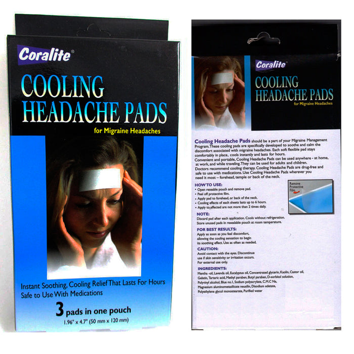 6PC Cooling Migraine Patch Headache Pads Soothing Pain Relieving Therapy Relief