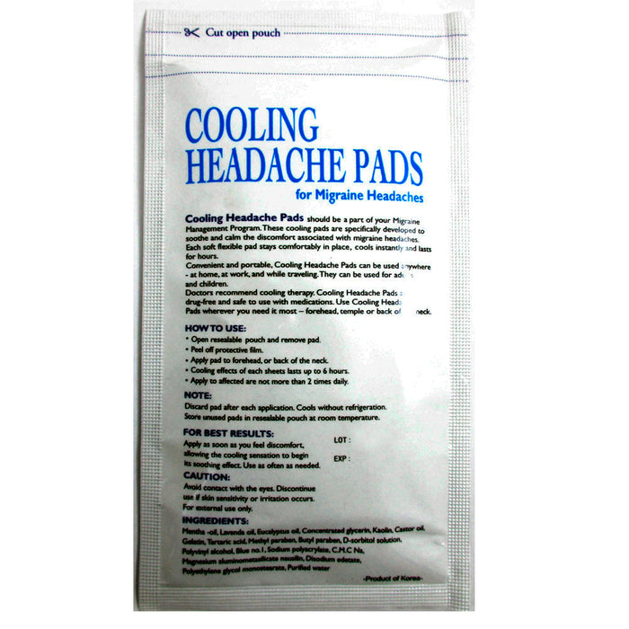 6PC Cooling Migraine Patch Headache Pads Soothing Pain Relieving Therapy Relief