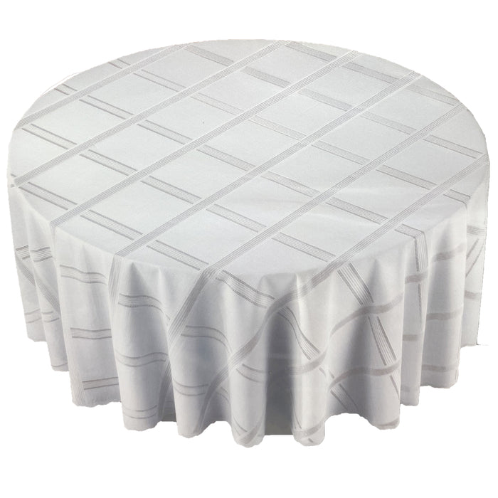 10 Pcs 70" Round Tablecloth Vinyl Lace For Home Wedding Restaurant Party White