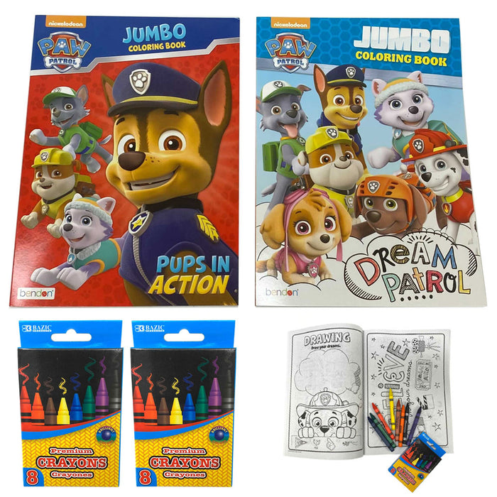 2 Paw Patrol Coloring Book 2 Premium Crayons Set Activity Pad Kids Drawing Kit