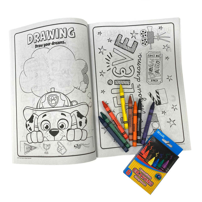 2 Paw Patrol Coloring Book 2 Premium Crayons Set Activity Pad Kids Drawing Kit