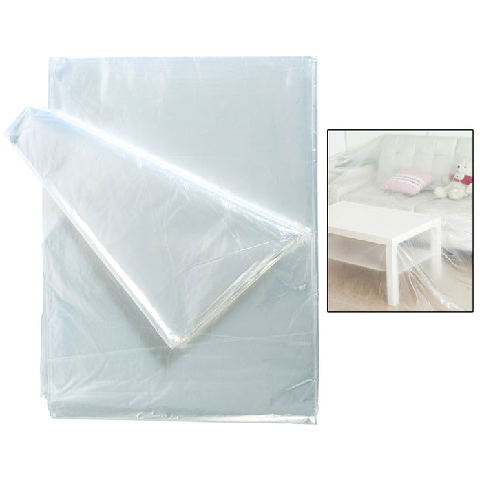 16 Pc Bulk Plastic Dust Sheet Heavy Duty Painting Protection Cover Large 12.5'