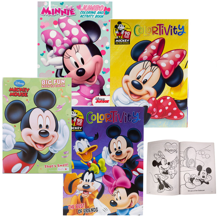 26 Pc Minnie Mickey Mouse Coloring Books Set Colored Pencils Color Pencil Kids