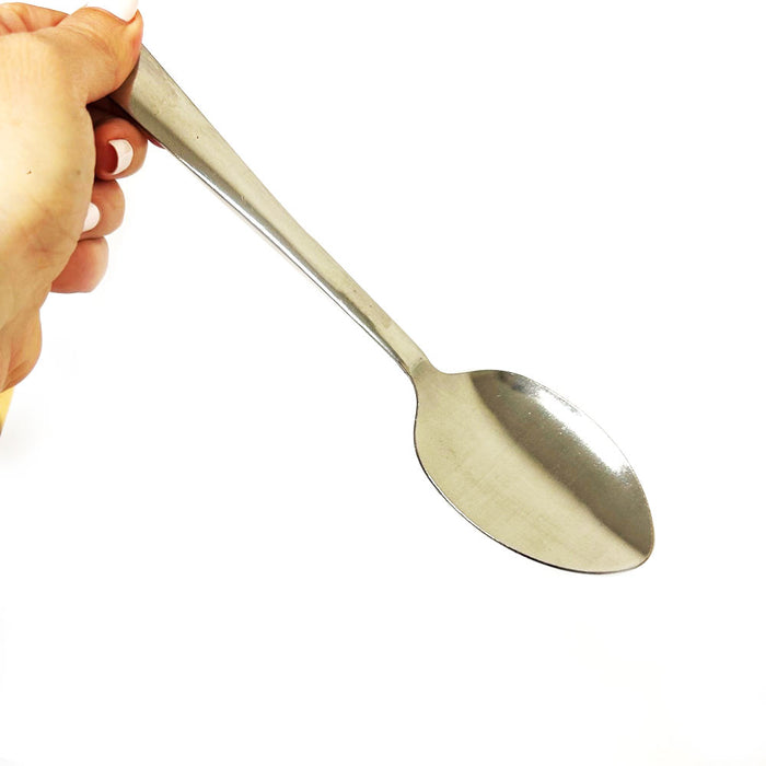6 X Stainless Steel Dinner Dessert Spoons Silver Utensil Silverware Home Kitchen