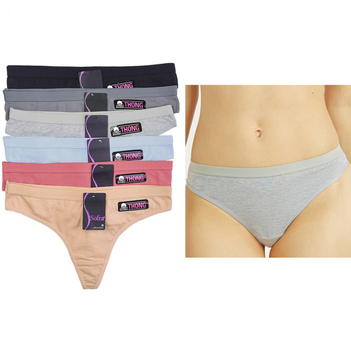 6 Pc Lace Thong Cotton Plain Waist Underwear Floral Panties Flower Spandex Large