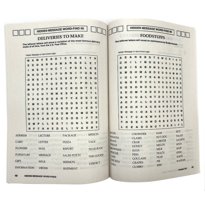 12 Crossword Puzzle Word Finds Search Hidden Message Book Complete Pages Letters