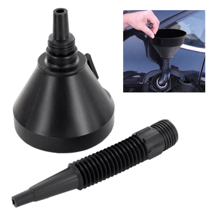 New Flexible Spout Funnel Engine Oil Fluids Gasoline Kerosene Car Extension Hose