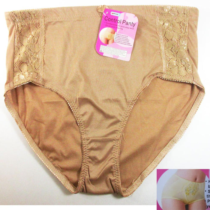 Beige Tummy Control Women Slim High Waist Body Shaper Shapewear Underwear XXL