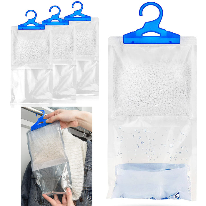 4 X Hanging Bag Moisture Absorber Closet Dehumidifier Fresh Scent Damp Trap