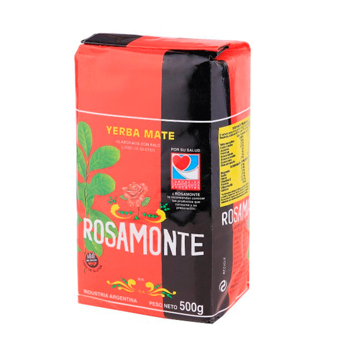 YERBA MATE ROSAMONTE 500GR KIT TEA MATE GOURD CUP STAINLESS STEEL BOMBILLA GIFT