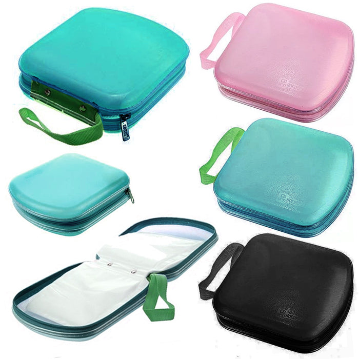 12 Pc DVD CD Holder Case 24 Capacity Disc Wallet Album Media Storage Organizer