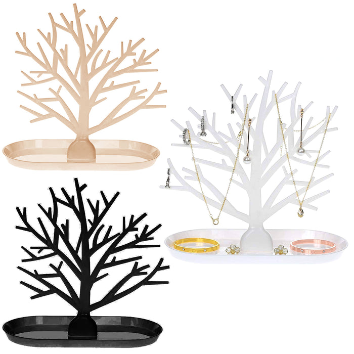 2 Pc Hanging Jewelry Tree Stand Holder Organizer Display Rings Bracelet Necklace