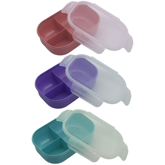 6 Pk 34oz 3 Compartment Meal Prep Containers with Lids Food Storage Airtight
