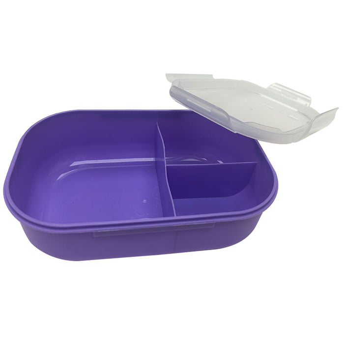 6 Pk 34oz 3 Compartment Meal Prep Containers with Lids Food Storage Airtight