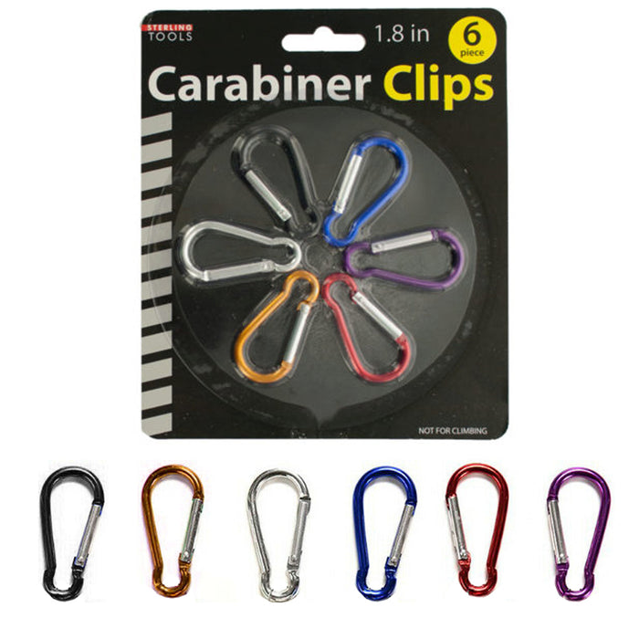 12 Pc Mini Metal Carabiner Clips Camp Hiking Snap Hook On Attach Lock Keychain