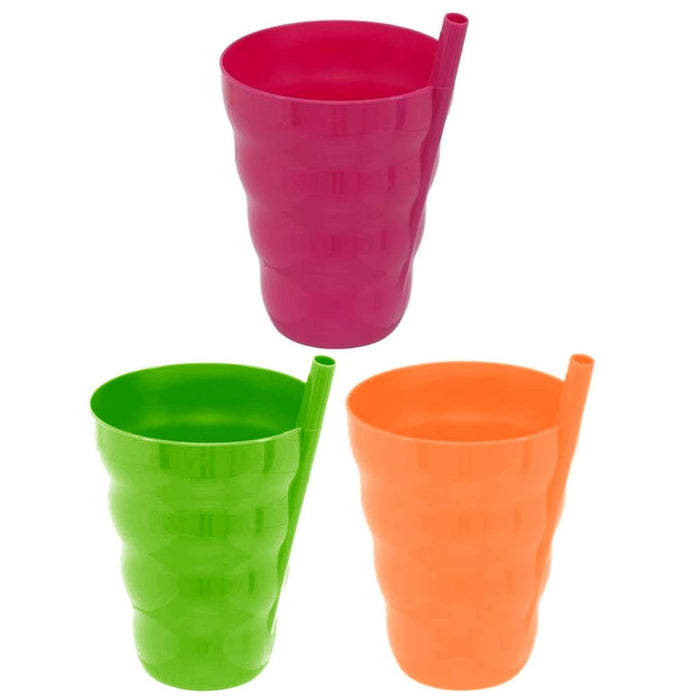 6 Pc 10oz Kids Cups With Built In Straw Sip-A-Cup Tumbler BPA Free Drink Toddler