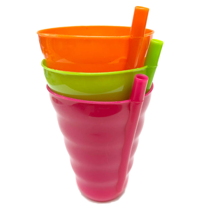 6 Pc 10oz Kids Cups With Built In Straw Sip-A-Cup Tumbler BPA Free Drink Toddler