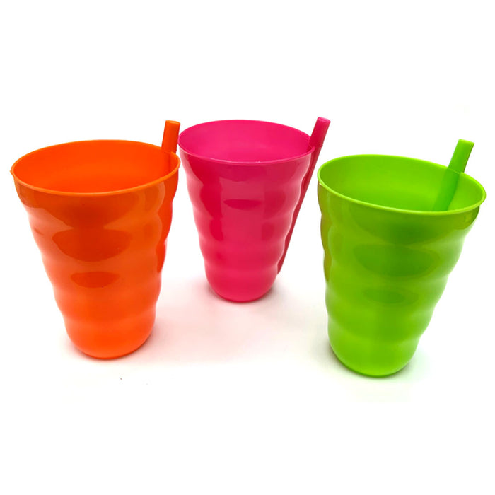 12 Sip-A-Cups With Built In Straw 10oz Kids Sippy Tumbler Drinking Cup BPA Free