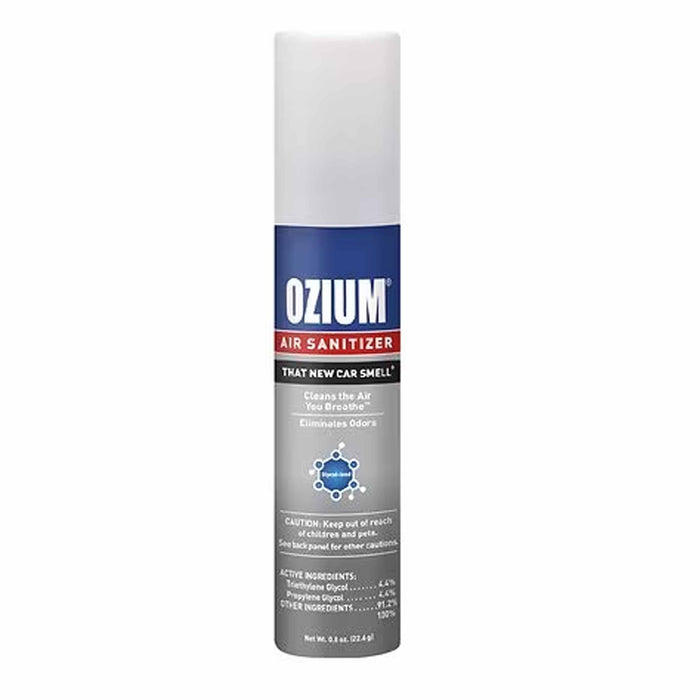 1 Ozium Air Sanitizer Freshener Odor Eliminator New Car Scent Portable 0.08oz