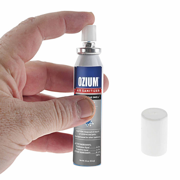 4 Pc Ozium 0.08oz Air Sanitizer Spray New Car Scent Odor Eliminator Freshener